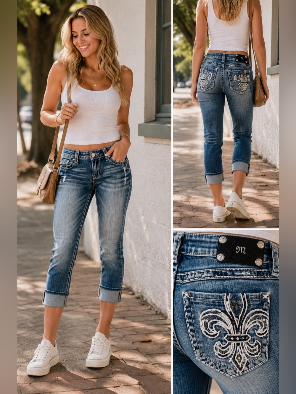 MISS ME Designer Skinny Cropped Jeans sz 28